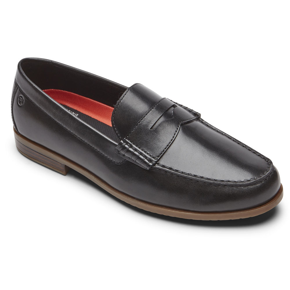 Rockport Mens Curtys Penny - Loafers Black - RNC018572